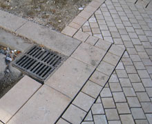 Pavage de rue passante